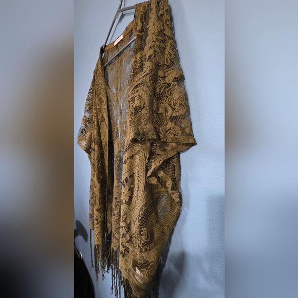 Lace Fringe Kimono XL - Picture 3 of 6